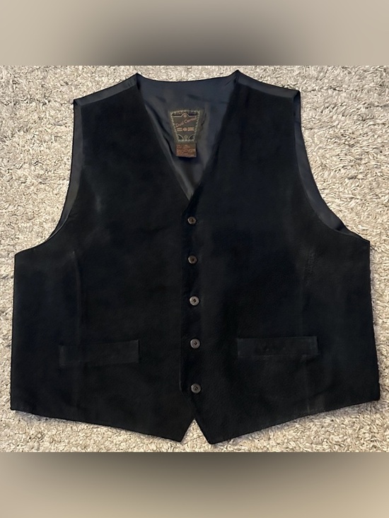 Dual control Other - Vintage Dual Control Men’s Size XL Black 100% Leather/Nylon Button-Up Vest